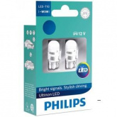 Лампа автомобильная Philips W5W Ultinon LED - 11961ULW4X2 (4000K)
